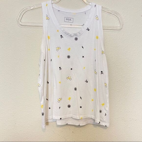 SoulCycle White Skull Tank Size Small - Picture 1 of 3